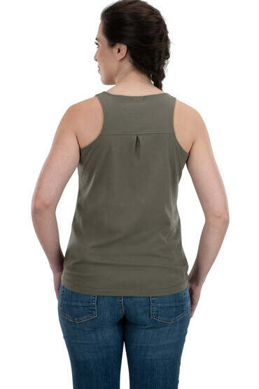 Vertx Guardian green tank top for women from the back